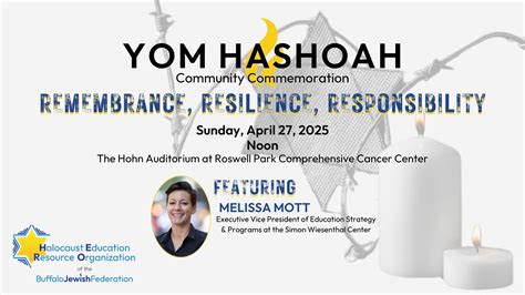 Yom HaShoah Holocaust Remembrance Day Community Commemoration, Roswell ...