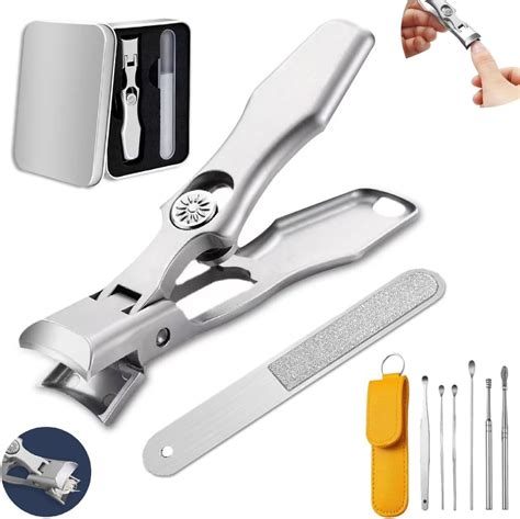 Amazon.com : AGSIXZLAN German Nail Clippers with Catcher - Anti ...