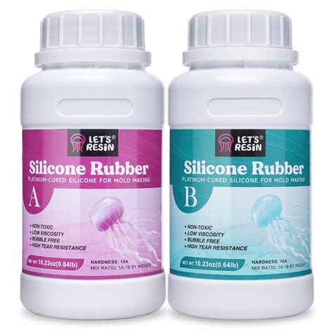 LET'S RESIN Silicone Rubber 10A,Teal Color Mold Making Silicone Rubber ...