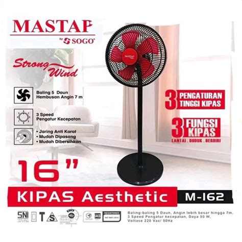 Jual Kipas Angin Berdiri Aesthetic 16 Inch Mastap M 162 Stand Fan ...