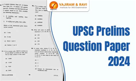 UPSC Prelims Question Paper 2024 - GS 1, CSAT Paper PDF