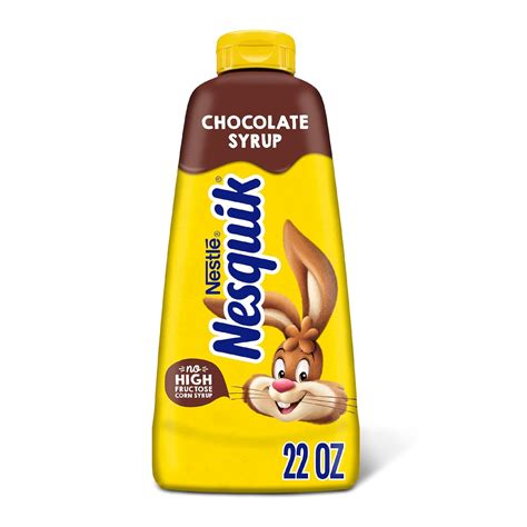 Amazon.com : Nesquik Chocolate Flavored Syrup, Chocolate Syrup for Milk ...