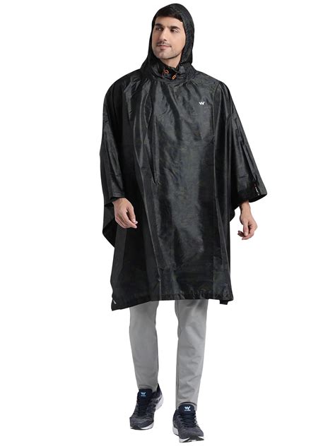 Buy Men HYPADRY™ Printed Rain Poncho Olive Camo Online | Wildcraft