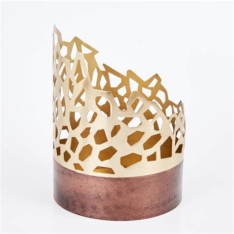 Buy Mystique Forato Glass Cut-Out Detailed Vase from Home Centre at ...