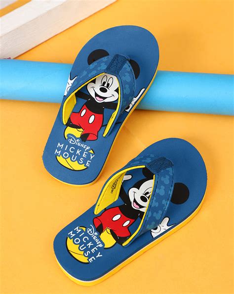 Mickey & Friends Printed Blue Flip-Flops For Kids Boys – Kidsville