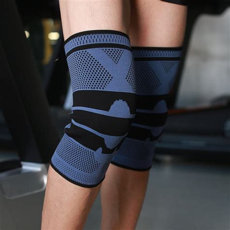 Spring Support Silicon Padded Knee Pads Support Brace Meniscus Patella ...