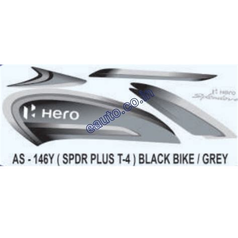 Graphics Sticker Set for Hero Splendor Plus | Type 4 | Black Vehicle