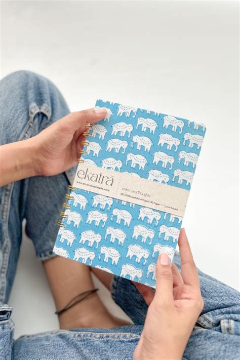 A5 Wire Bound Ruled Journal By Ekatra - Elephant Motif ( Set Of 2 ...
