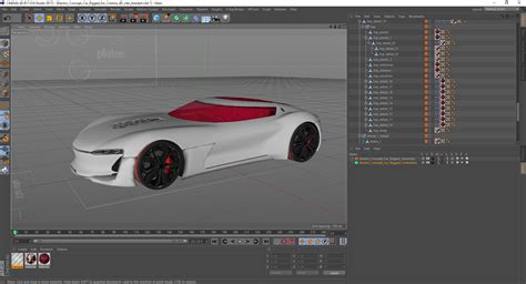3D Electric Concept Car Rigged for Cinema 4D | 3D Molier International