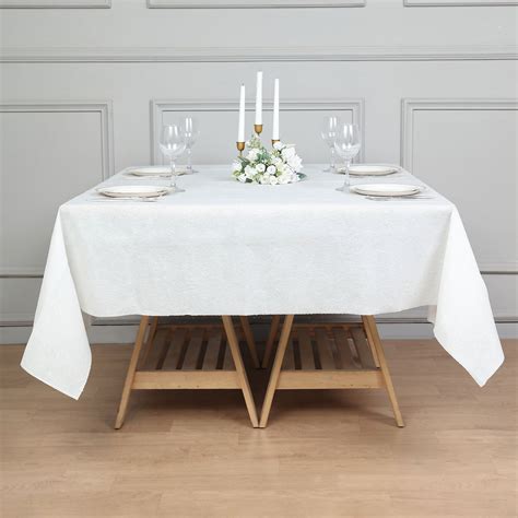 White Airlaid Paper Tablecloth, Square Tablecloth – eHomemart