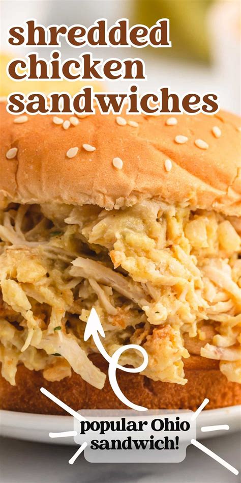 Crockpot Shredded Chicken Sandwiches