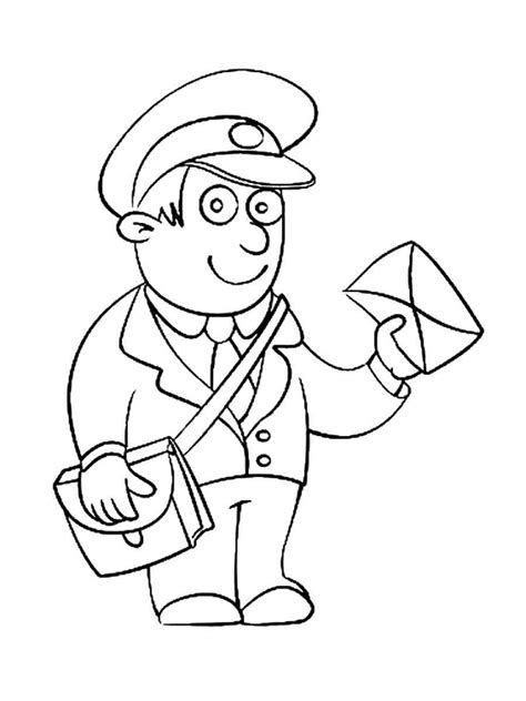 Postman Coloring Pages 的图像结果