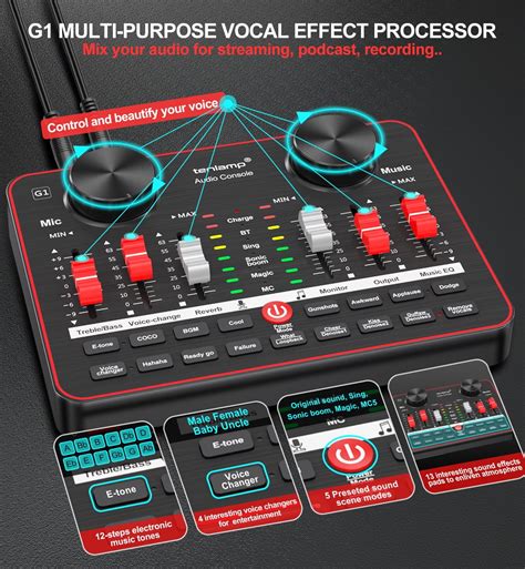 Buy Live Sound Card Set, G1 Audio Mixer Kit with Streaming Microphone ...