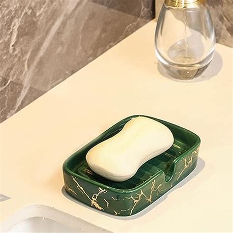 KLEO Natural Water Absorbent Stone Soap Dish Made of Rainbow Stone ...