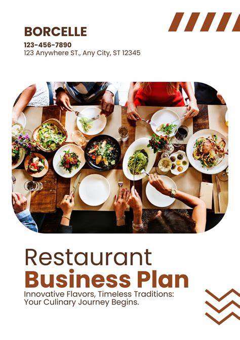 Free printable restaurant business plan templates | Canva
