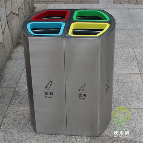 室内立式不锈钢四分类垃圾桶-环卫垃圾桶网