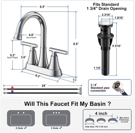 Hurran Chrome 4 Inch Chrome Centerset Bathroom Faucet - Kitchen Faucets ...