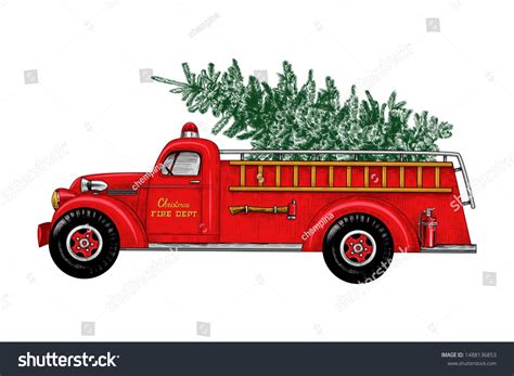 Old Fire Truck Clip Art