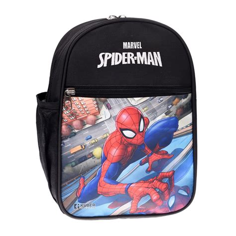Kuber Industries Marvel Spider-Man School Bag|2 Compartment Rexine ...