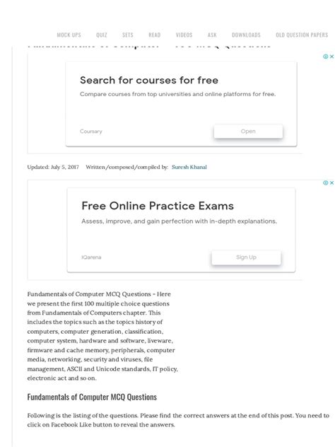 Image result for Computer MCQ 100