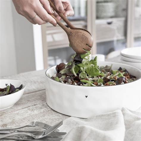 Miska na sałatę White w.heart in Black 27 x 8 cm Loft-love.pl RIVIERA ...