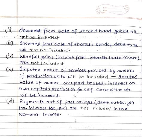 Class 12 Macroeconomics Measurement of national income hand written notes