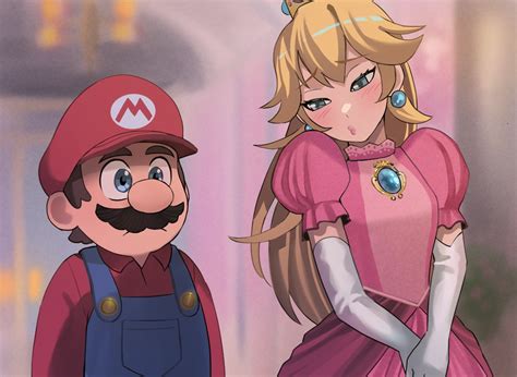 princess peach and mario (mario and 1 more) drawn by jourd4n | Danbooru