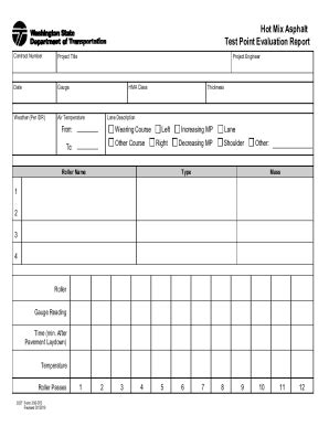 Fillable Online wsdot wa DOT Form 350-073 Hot Mix Asphalt Test Point ...