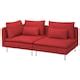 SÖDERHAMN 3-seat sofa, with open end/Viarp beige/brown - IKEA