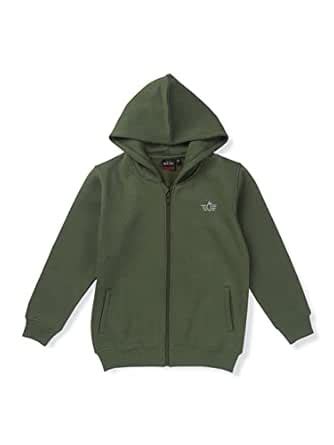 Buy Gini & Jony Boys Green Solid Woven Full Sleeves Knits Jacket 12-18 ...