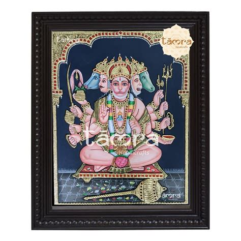Buy Panchmukhi Hanuman Tanjore Painting, Hanuman Wall Art, Hanuman ...