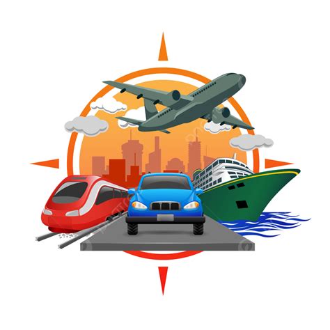 Hari Pariwisata Dunia Berbagai Clipart Transportasi Dan Ilustrasi ...
