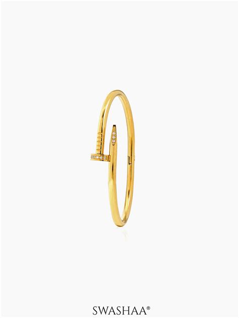 Buy Zayden Diamond Nail Men's Bracelet Online | Swashaa