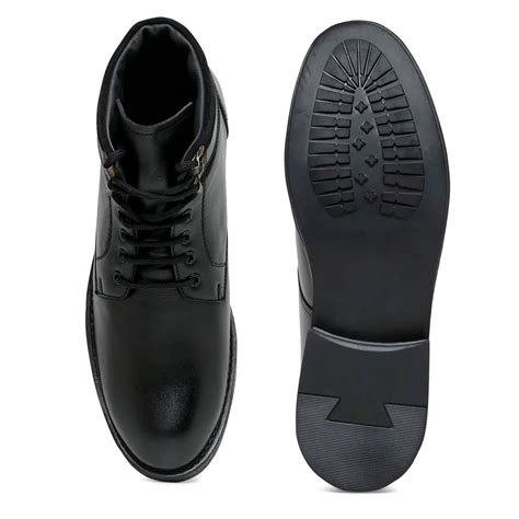 Pure Leather Boots for Men Black Ankle Shoes – SREE SHOES