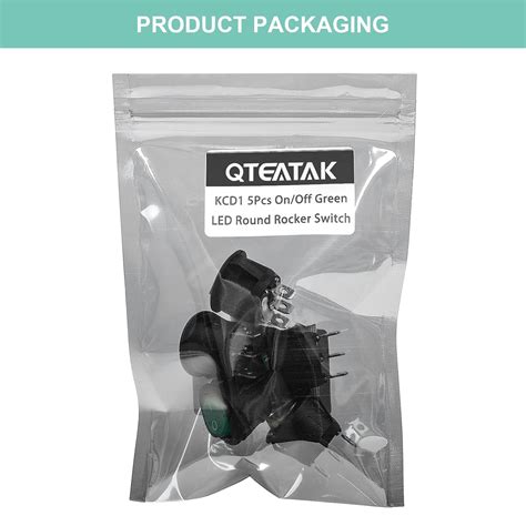 Buy SPDT AC 6A/125V 10A/250V 3 Pins 3 Position ON/Off/ON Green LED ...