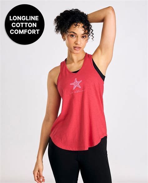 Everyday Cotton Longline Tank Top Red – Kica Active