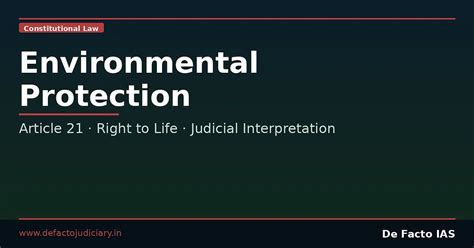 right to environmental protection Article 21 Secondary Keywords: clean ...