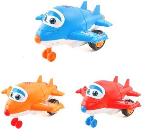 Planet of Toys Mini Cartoon Transformer Plane for Kids - Multicolor ...
