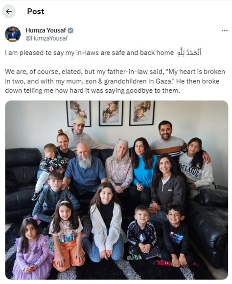 Scotland First Minister humza yousaf in laws returns home from Gaza ...