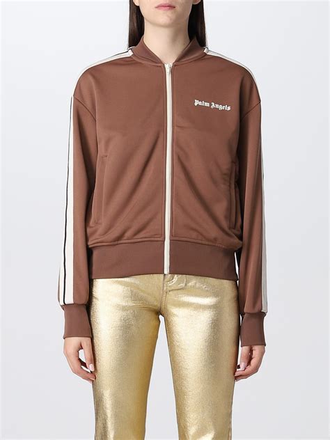 PALM ANGELS: Sudadera para mujer, Marrón | Sudadera Palm Angels ...