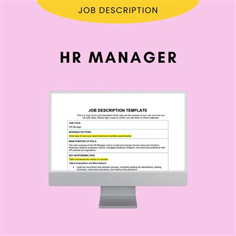 HR Manager Job Description Template – Modern HR