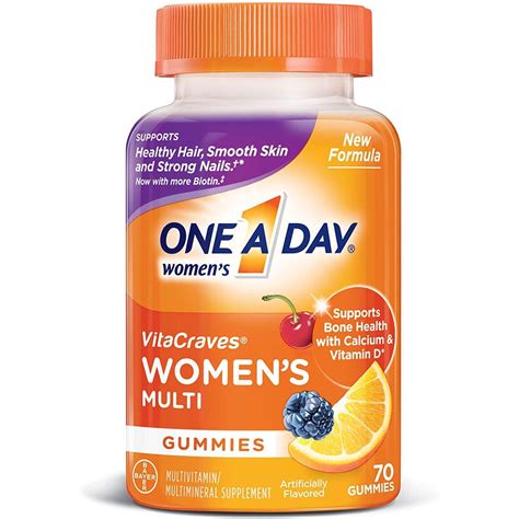 One A Day Women‚Äôs VitaCraves Multivitamin Gummies, 70 gummies ...