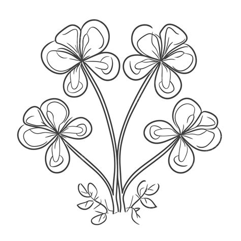Three Leaf Clover Coloring Pages