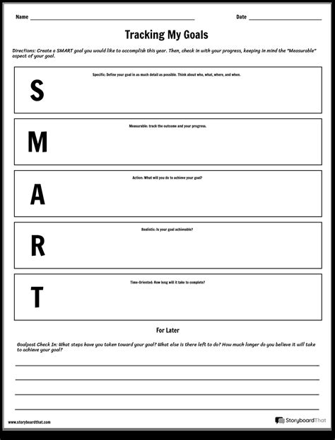 Smart Goals Worksheet 的图像结果