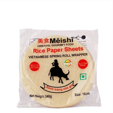Meishi Vietnamese Gluten Free Spring Rice Paper Roll |16 Cm | 340 Gram ...