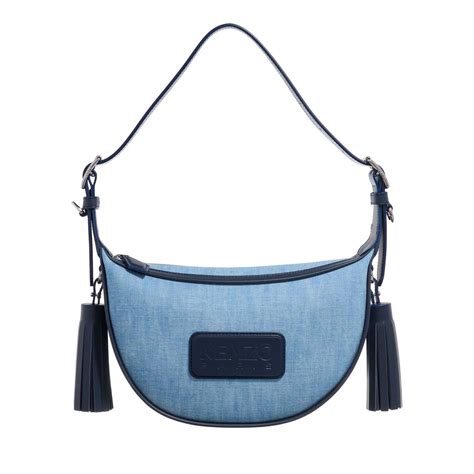 Kenzo Small Hobo Stone Bleached Blue Denim | Schoudertas