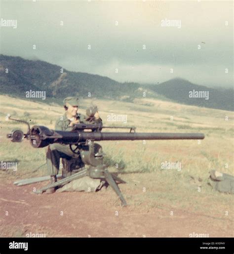 Members of the United States Marine Corps man a rocket artillery ...