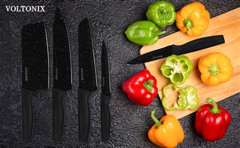 Buy Voltonix Kitchen Knife Set Dishwasher Safe, Sharp Stainless Steel ...