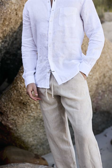 Mens Classic Linen Pants | Natural – Hannah Lavery