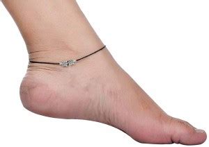 Aanya Jewels Nazar battu Black Thread Adjustable Payal tortoise turtle ...